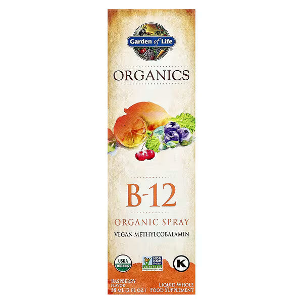 Garden of Life B12 Organic Spray Raspberry 58ml