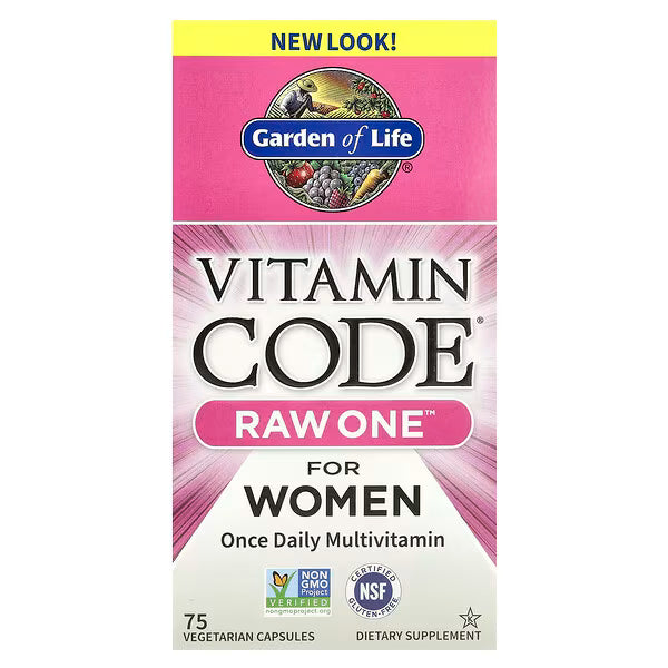 Garden of Life Vitamin Code RAW One Once Daily Multivitamin For Women 75 Caps