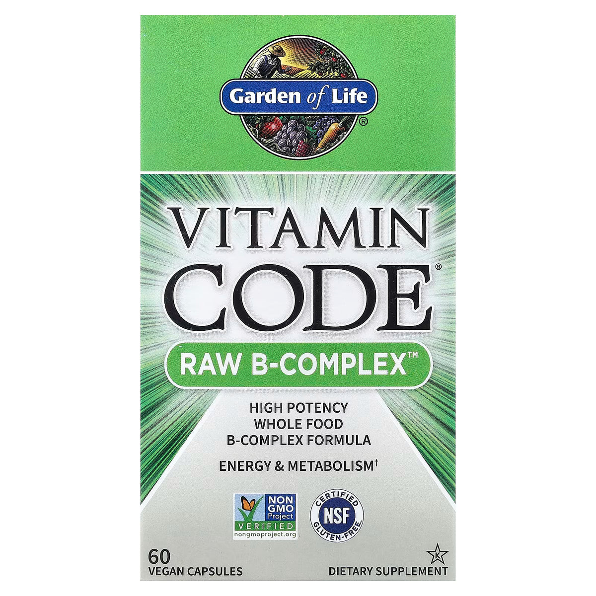 Garden of Life Vitamin Code RAW B-Complex 60 Caps