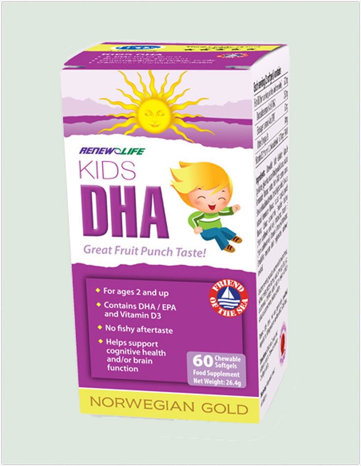 Norwegian Gold Kids DHA 60 chewable softgels