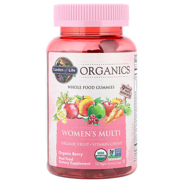 Garden of Life Women's Multi Gummies Organic Berry 120 Gummy Drops