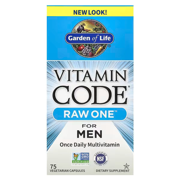 Garden of Life Vitamin Code RAW One Once Daily Multivitamin For Men 75 Caps