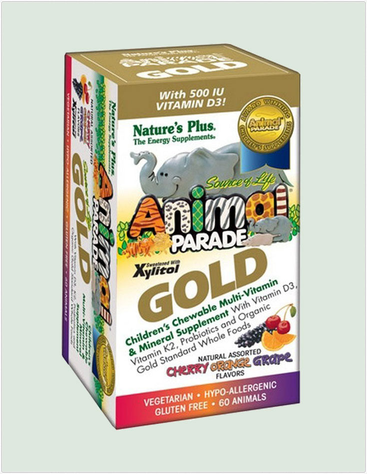 Animal Parade Gold Children Assorted Flavors 60 chewable