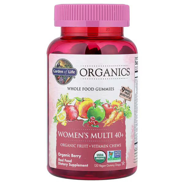 Garden of Life Women's 40+ Multi Gummies Organic Berry 120 Gummy Drops