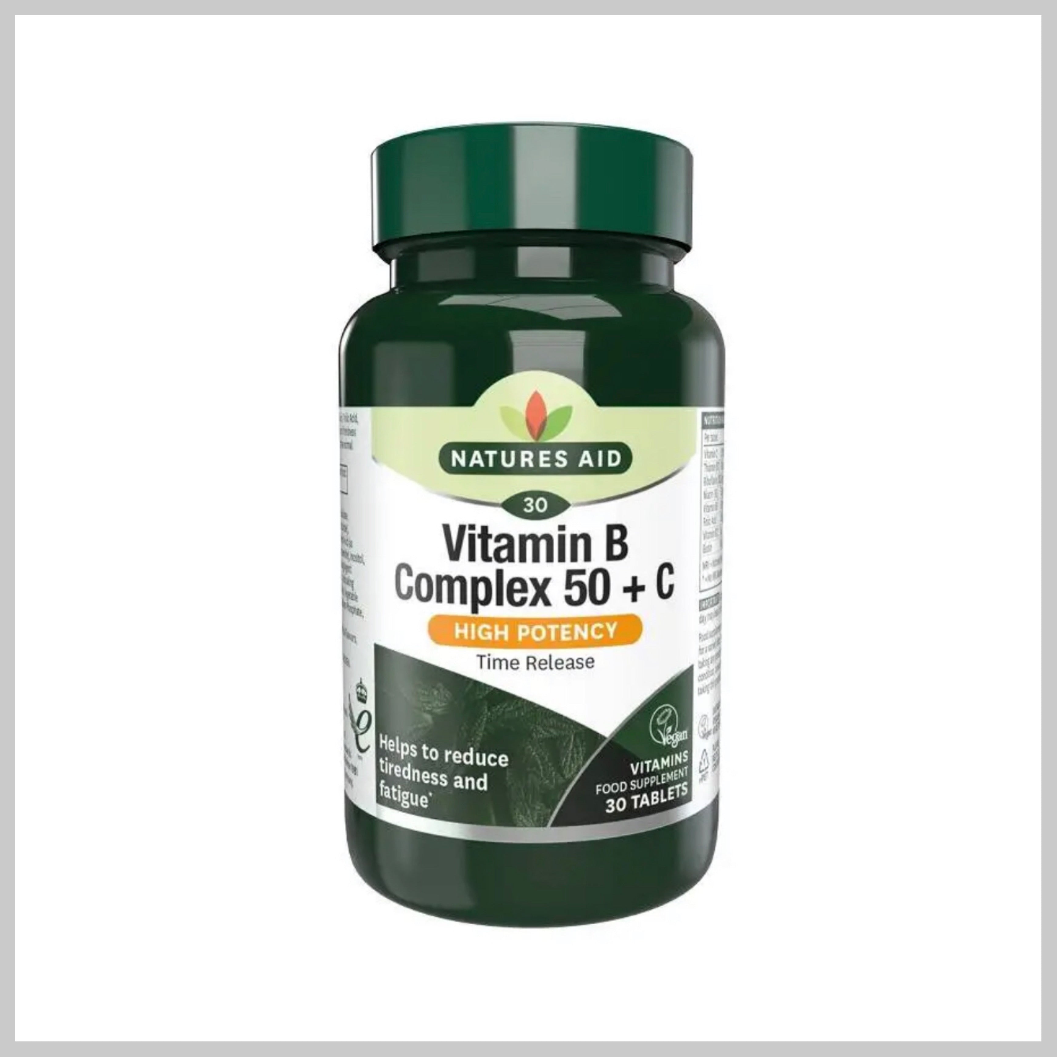 Natures Aid Vitamin B Complex 50 + C 30s