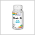 Solaray Vitamin D3 400IU Softgels 120s