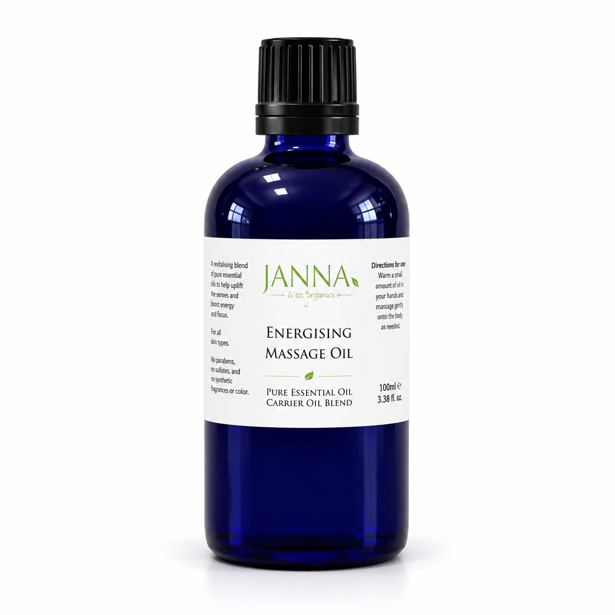 Janna Organic Energising Massage Oil 100ml