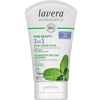 Lavera Pure Beauty 3 in 1 Organic Face Wash Scrub & Mask - 125ml