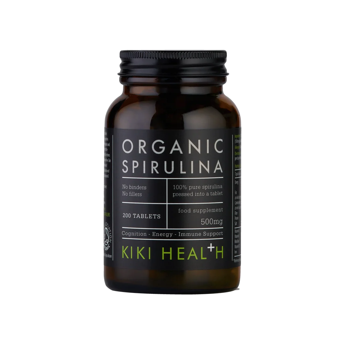 Kiki Health Organic Spirulina 500mg 200 Tabs