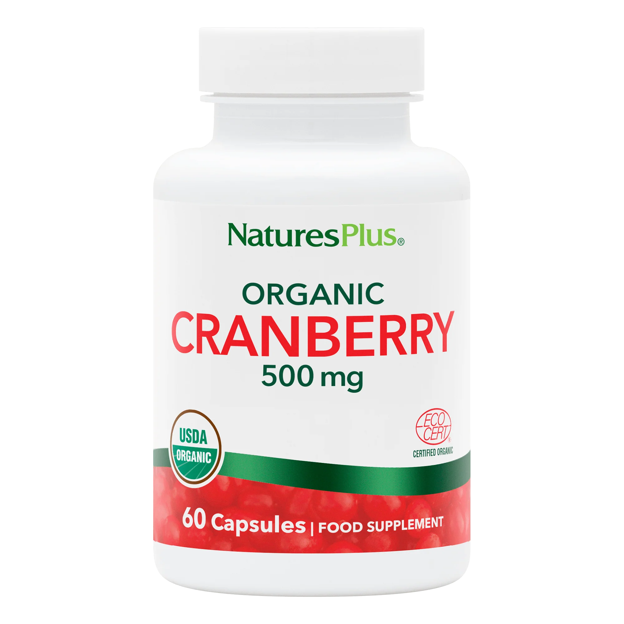 Nature's Plus Organic Cranberry 500mg 60 Caps